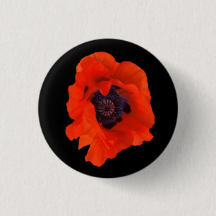 Lest We Forget Poppy Button