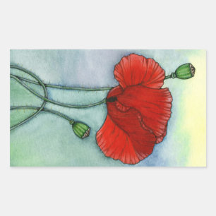 Lest We Forget Rectangular Sticker