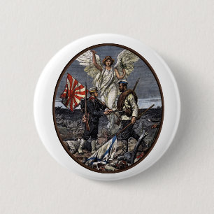 Lest We Forget the Russo-Japanese War 6 Cm Round Badge