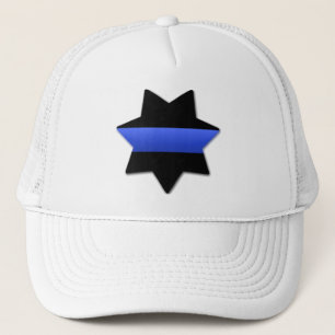 Lest We Forget - The Thin Blue Line Badge Trucker Hat