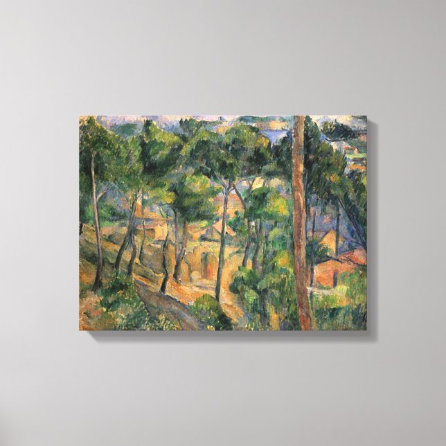 L'Estaque, View Through The Pines by Paul Cezanne Canvas Print (Front)