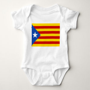 "L'Estelada Blava" Catalan Independence Flag Baby Bodysuit