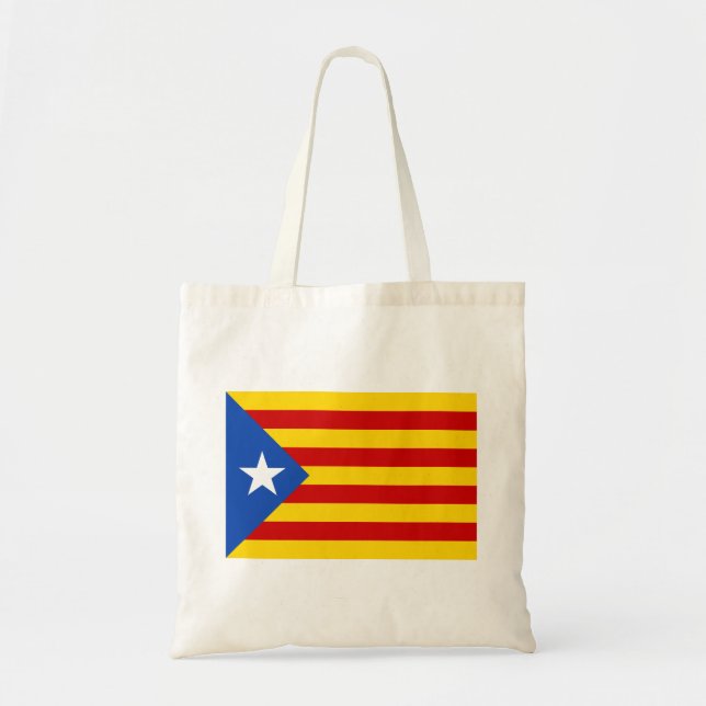 "L'Estelada Blava" Catalan Independence Flag Tote Bag (Front)