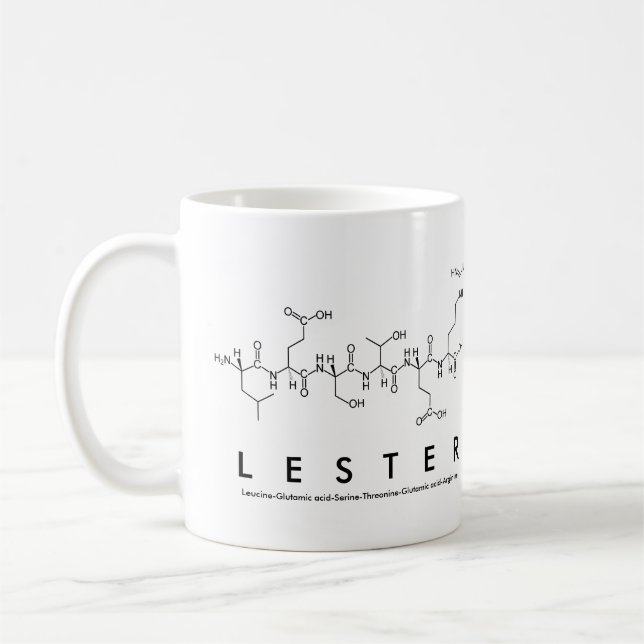Lester peptide name mug (Left)