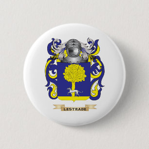 Lestrade Coat of Arms (Family Crest) 6 Cm Round Badge