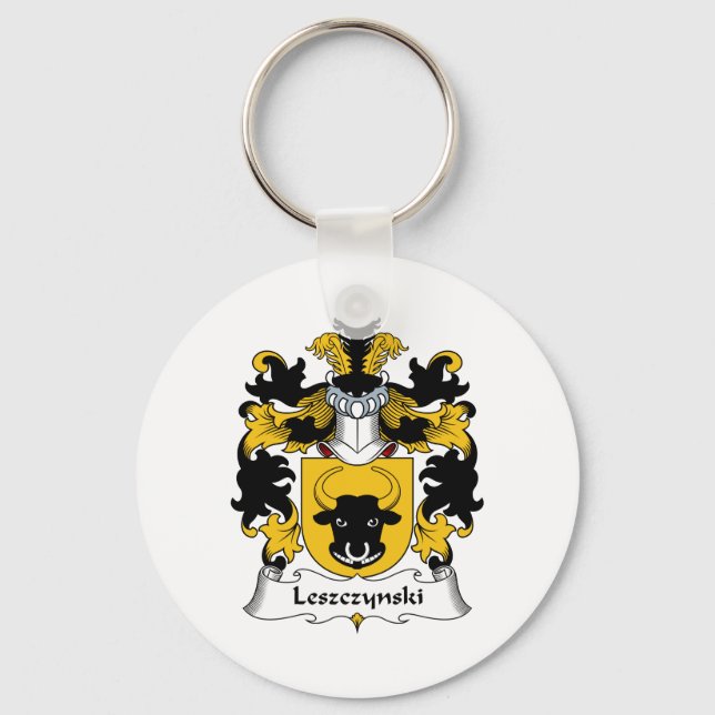 Leszczynski Family Crest Key Ring (Front)