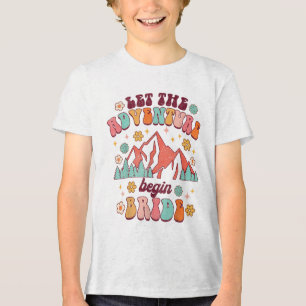 Let Adventure Begin Bride Wedding Announcement New Tri-Blend Shirt