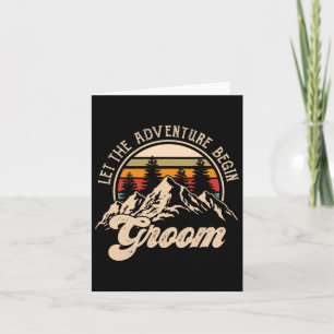 Let Adventure Begin Groom Couples Matching Wedding Card