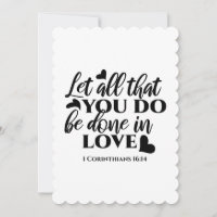Let All Be Done in Love - 1 Cor 16:14