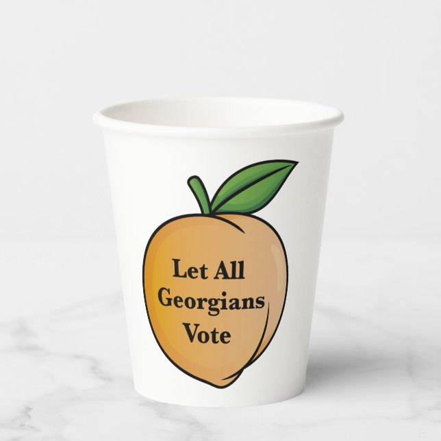 Let All Georgians Vote Paper Cups (Front)