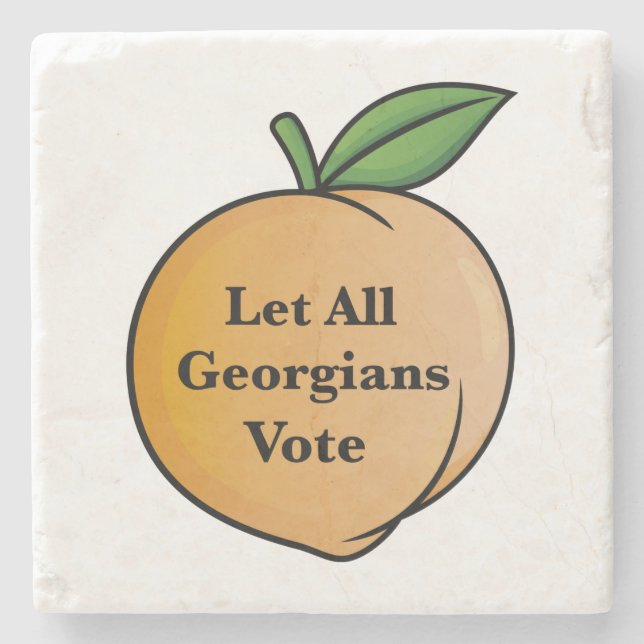 Let All Georgians Vote Stone Coaster (Front)