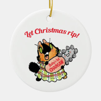 Let Christmas Rip ornament