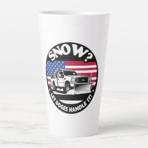 Let Doges Handle It Snow Ploughing Art Latte Mug