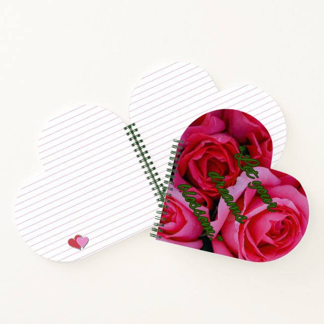 “Let Dreams Blossom” Heart Notebook (Inside)