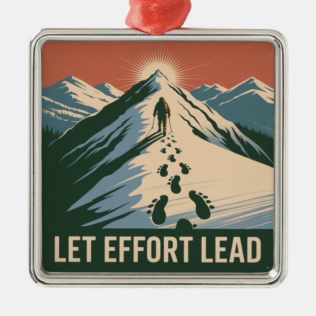 Let Effort Lead Metal Tree Decoration (Front)