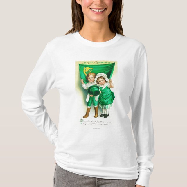 Let Erin Remember Couple Holding a Flag T-Shirt (Front)