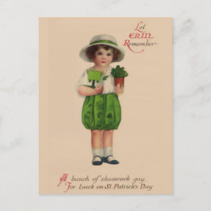Let Erin Remember Vintage St. Patrick's Day Postcard