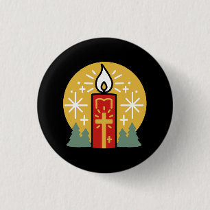 Let Faith Be Your Brightest Star Candle Art 3 Cm Round Badge