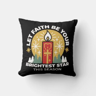 Let Faith Be Your Brightest Star Candle Art Cushion