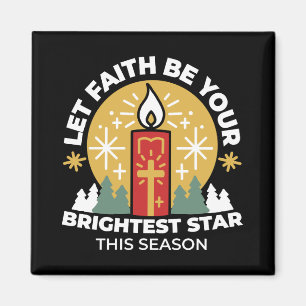 Let Faith Be Your Brightest Star Candle Art Magnet