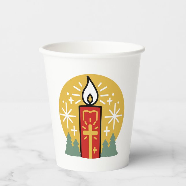 Let Faith Be Your Brightest Star Candle Art Paper Cups (Front)