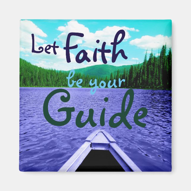 Let Faith be Your Guide Canoe on Lake Magnet (Front)