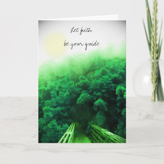 "Let Faith Be Your Guide" Card - Bamboo Forest (Front)