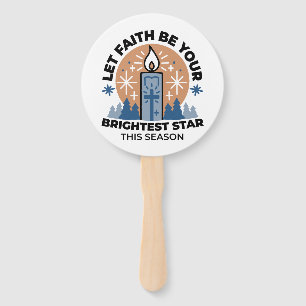 Let Faith Shine Bright: Winter Theme Hand Fan