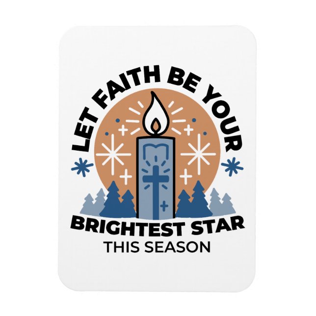 Let Faith Shine Bright: Winter Theme Magnet (Vertical)