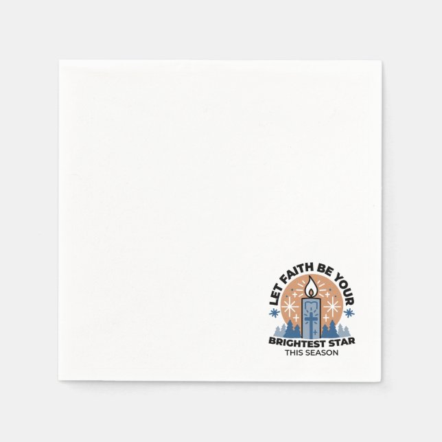 Let Faith Shine Bright: Winter Theme Napkin (Front)