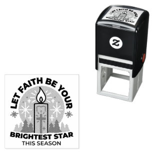 Let Faith Shine Bright: Winter Theme Self-inking Stamp