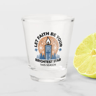 Let Faith Shine Bright: Winter Theme Shot Glass
