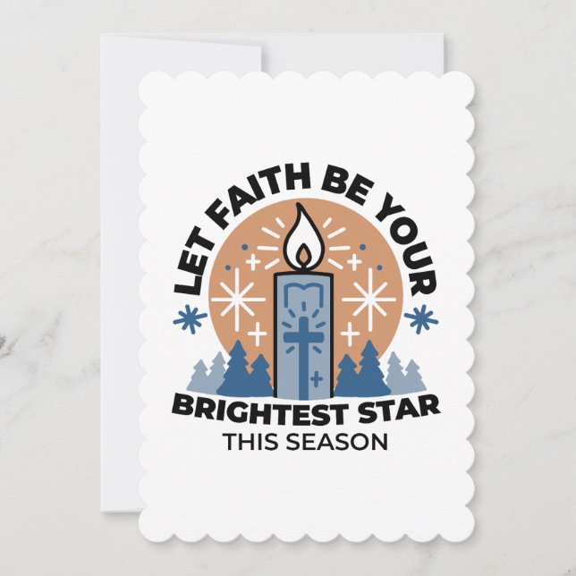 Let Faith Shine Bright: Winter Theme Thank You Card (Front)