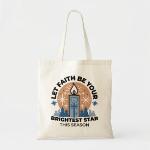 Let Faith Shine Bright: Winter Theme Tote Bag