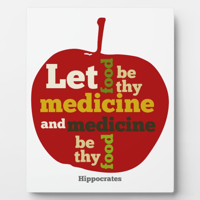 Let Food be thy Medicine APPLE Plaque (Front)