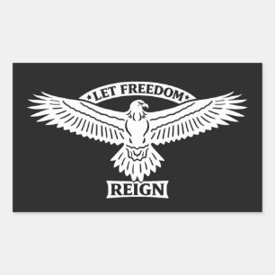 Let Freedom Reign – Eagle of Freedom Emblem Rectangular Sticker