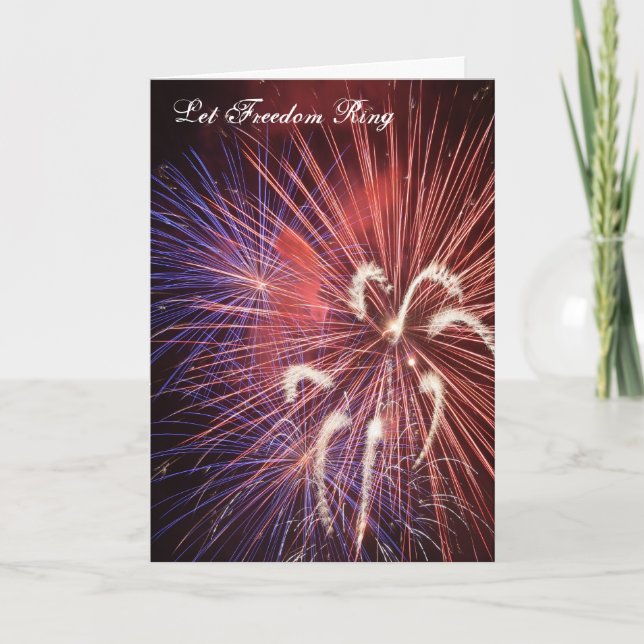 Let Freedom Ring Fireworks Card (Front)