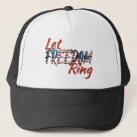 Let Freedom Ring Flag Typography Patriotic