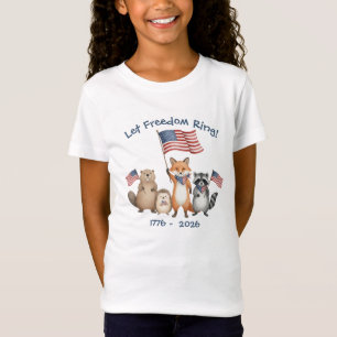 Let Freedom Ring Forest Animals Patriotic Barbecue T-Shirt