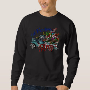 Let Freedom Ring Happy 4th Of July Retro Truck Ame Sweatshirt