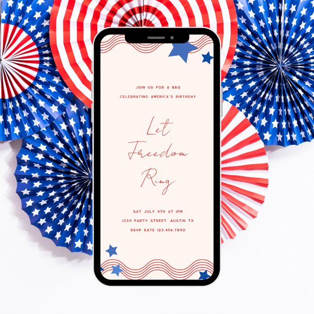 Let Freedom Ring July 4th Party Invitation (Creator Uploaded)