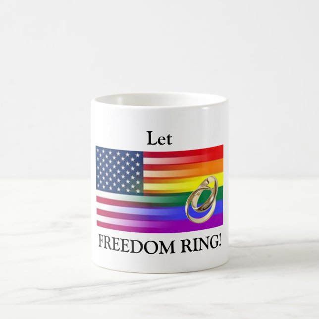 let freedom ring marriage equality coffee mug (Center)