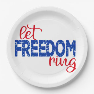 Let Freedom Ring Paper Plate