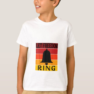 Let Freedom Ring Retro Sunset Bell T-Shirt