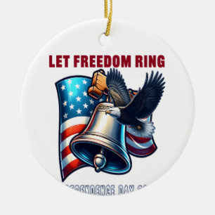 Let Freedom Ring Trending Quote Ceramic Tree Decoration