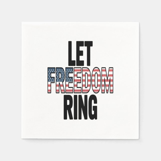 Let Freedom Ring Viral Sloth Napkin (Front)