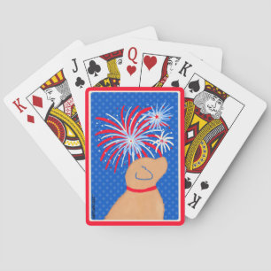 Let Freedom Ring Yellow Dog Playing Cards