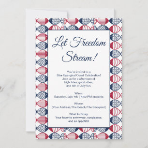 Let Freedom Stream! Patriotic Invitation