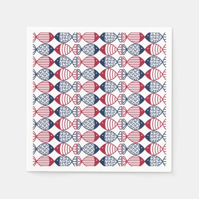 Let Freedom Stream! Patriotic Invitation Napkin (Front)