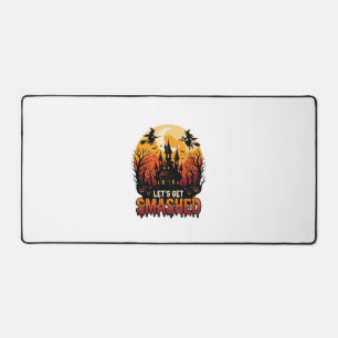 Let Get Smashed Halloween Haunted Castle Witches P Desk Mat